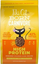 Tiki Cat Born Carnivore High Protein Dry Cat Food Deboned Chicken Egg 5.6 lbs.