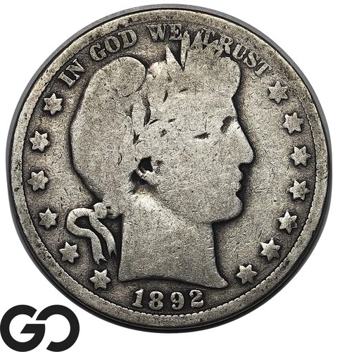 1892-O Barber Half Dollar, Scarce New Orleans Mint Issue Date