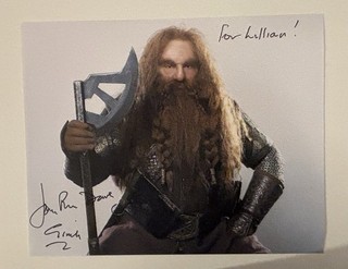 John Rhys Davies Personalised Signed Autograph As Gimli In The Lord Of The Rings