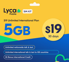 Lyca Mobile USA Prepaid 5G/4G SIM Card 30 Day Preloaded SIM Card
