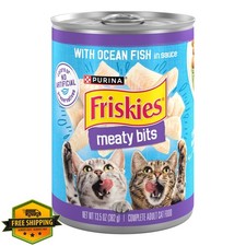Friskies Meaty Bits Ocean Fish Wet Cat Food 12 x 13.5oz Cans 4.04 per gallon