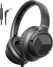 Headphones Wired with Microphone, over Ear Foldable 3.5Mm Plug in Headphones wit