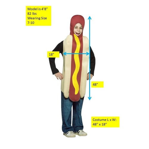 Hot Dog Costume Child 7-10 - 第 4/5 張圖片