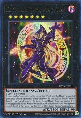 YUGIOH: 1X Ebon Illusion Magician LDS3-EN091 Ultra Rare NM