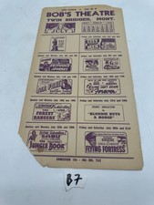 Bob's Theatre July 1943 Calendar Twin Bridges Montana World War II