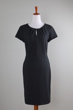 BANANA REPUBLIC Factory NWT $89 Solid Black Crepe Pencil Dress Size 6