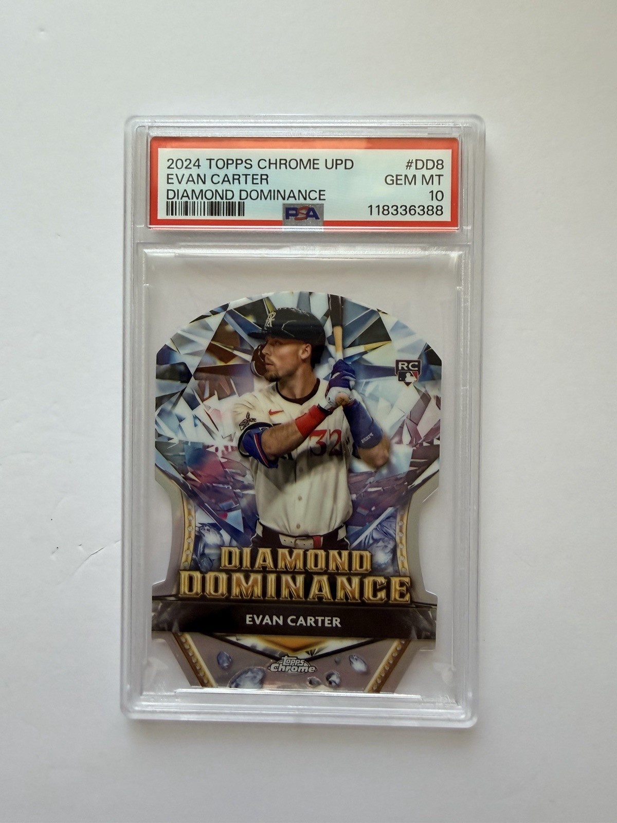 2024 Topps Chrome Update Series Diamond Dominance Evan Carter #DD-8 RC