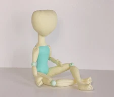 Blank rag doll 13"  Body of the poseable doll made of cloth