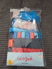 Multi Color Boys Boxer Briefs Size 14-16 Cotton Prints  Solids 7Pack Cat  Jack