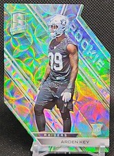 2018 Panini Spectra Arden Key Neon Green Prizm Die-Cut Rookie 1/25 Card #152. rookie card picture