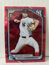 Bryce Cunningham 2024 Bowman Chrome Draft Sapphire #BDC-97 Red Refractor /5 1st