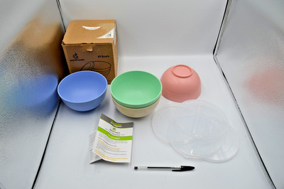 GREENTAINER UNZERBRECHLICHE MÜSLISCHALEN 4ER PACK MIKROWELLEN- & SPÜLMASCHINENFEST