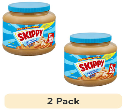 (2 Pack) SKIPPY Creamy Peanut Butter, 5 Pound Jars