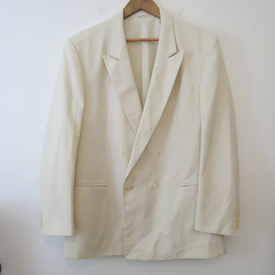 Chaqueta Harrods Crema Esmoquin 42 Cena Doble Pecho Off White Inglaterra Londres Foto 3 de 4