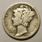 1928 D Mercury Dime 90% Silver G-VG  "Actual Coin Pictured - Not Cleaned"