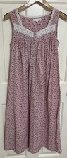 Eileen West Long Woven Cotton Floral Nightgown Nightie Floral Pink Size XS