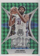 2023-24 Panini Mosaic Epic Performers Green Mosaic Prizm Joel Embiid #18 1d5e