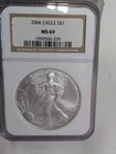 2006 $1 Silver Eagle NGC  MS69 Silver Dollar .999 Fine Silver 1oz. (C339)