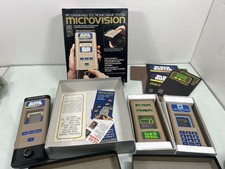Milton Bradley MICROVISION Game Console Lot with Games missing Back Panel image