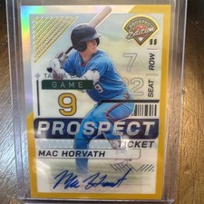2024 Panini Prospect Edition - Mac Horvath Autograph  Yellow 6/10
