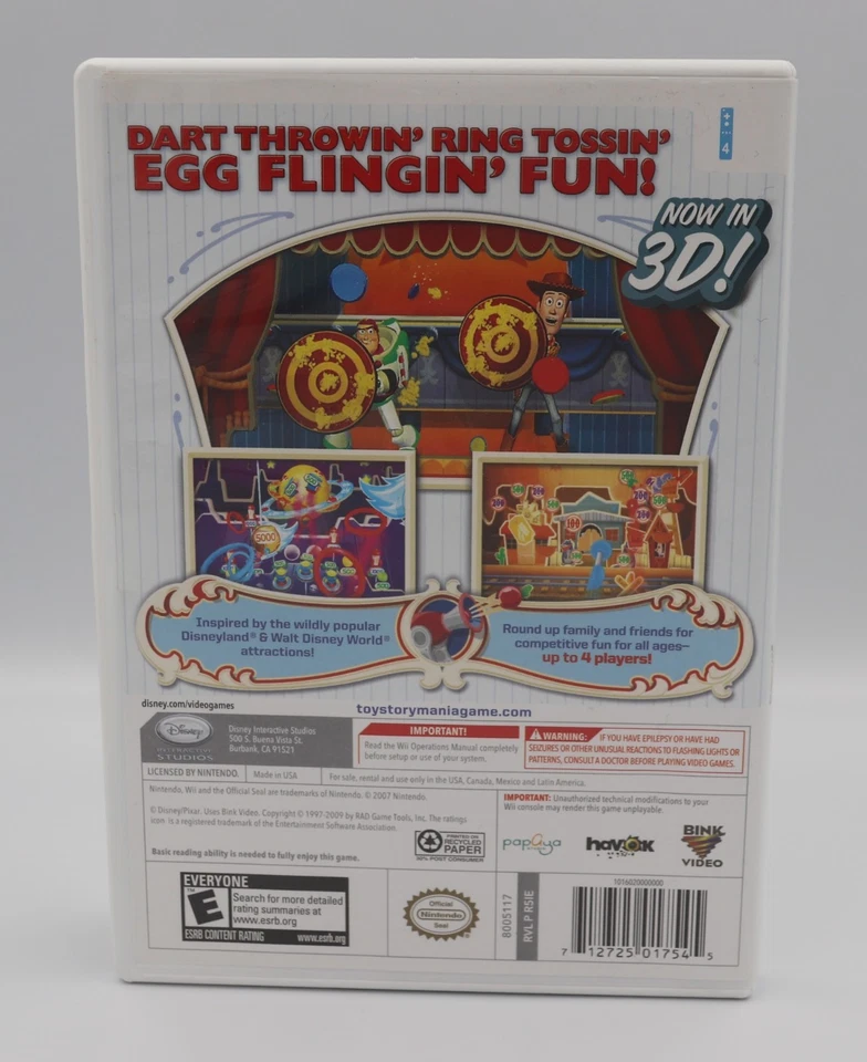 Toy Story Mania! Nintendo Wii Game CIB Complete Used  - Image 2 of 3