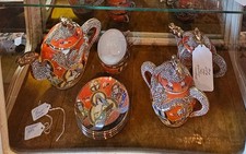 Nippon Oriental Tea Set Perfect Orange DRAGON