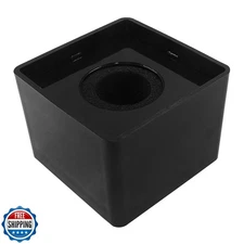 Waziaqoc 1 Pcs Microphone Flag Station, Square Cube ABS Interview Microphone 