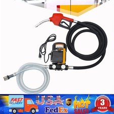 Electric Diesel Oil Fuel Transfer Pump Self-Priming Pume w/ Hose Nozzle Kit 110V