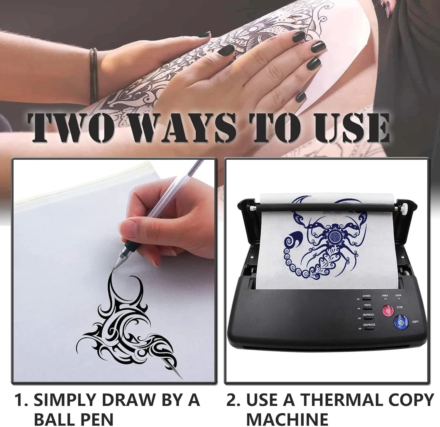 Beoncall Tattoo Stencil Paper, A4, 100 Pcs image 6