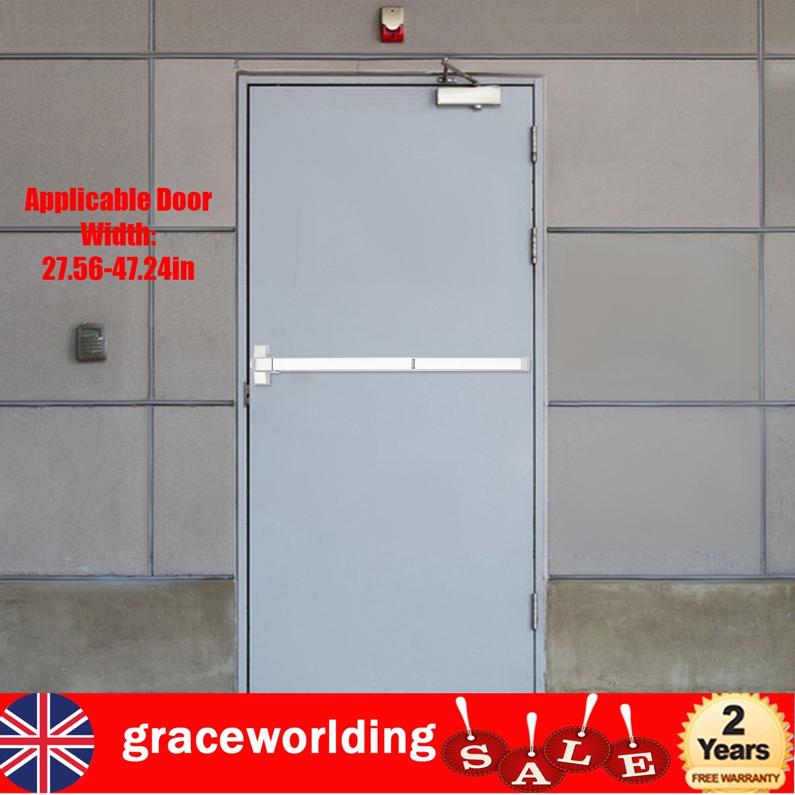 Door Push Bar Exit Panic Device lock Emergency Hardware Latches Commercial House