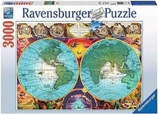 Ravensburger Jigsaw Puzzle; Antique Map; 3000 pieces