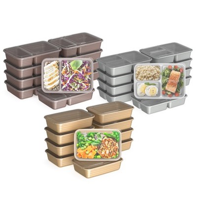 Bentgo  Prep 60-Piece Meal Prep Kit - 1, 2, & 3-Compartment Containers with Cust
