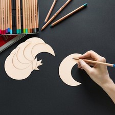  50 Pcs Craft Wood Slices Unfinished Crafts Scrapbooking Embellishments