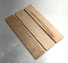 18" Set Of 3 Hard Maple Lumber Wood Kiln Dried Board Slab