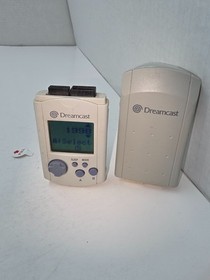 ORIGINAL OEM SEGA DREAMCAST JUMP  VIBRATION PAK HKT 8600 & WHITE ORIGINAL VMU J4