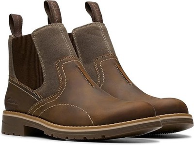 Clarks NEU UND VERPACKT Herren Chelsea wasserdicht Stiefel MORRIS EASY Bienenwachs Leder UK 8,5 / 42,5