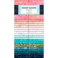 Wilmington Batiks - Desert Blossom - 40 Karat Jewels - 2.5" Strips - 40 Pcs/Pack