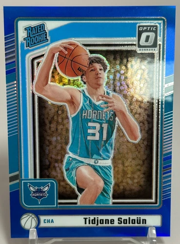 Tidjane Salaun 2024-25 Panini Donruss 16/49 Blue Rated Rookie RC #P-229