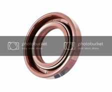 EAI 30x46x8mm FPM/FKM Oil Shaft Rotary Seal w/ Stainless Steel Spring Dbl Lip