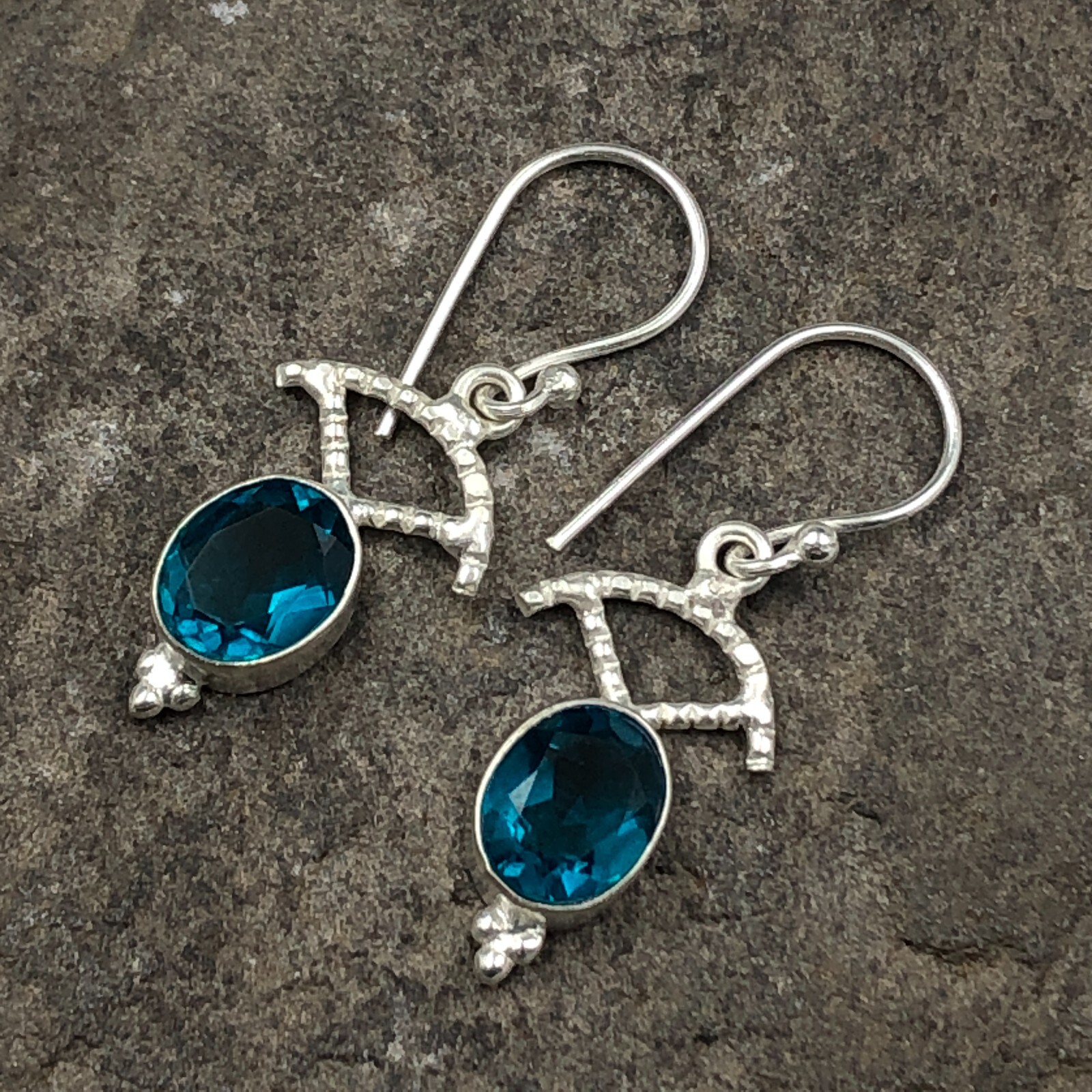 Wedding Gift For Her 925 Silver Natural Apatite Gemstone Drop/Dangle Earrings