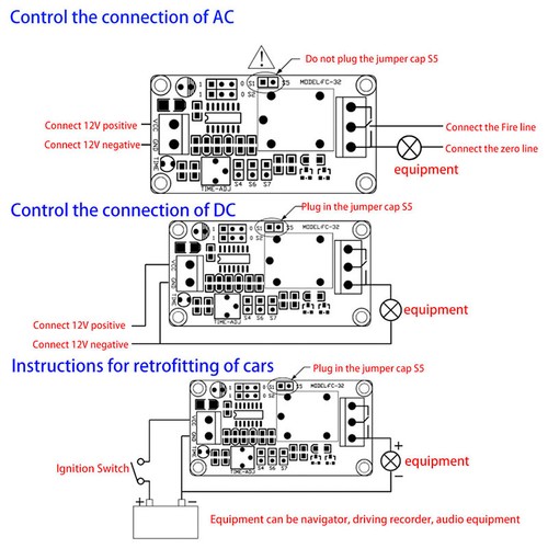 DC 12V Delay Relay Delay with Timer Turn on Delay Turn off Switch Module - Picture 8 of 9