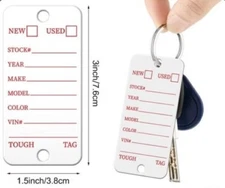 25 Pcs Poly Key Tags Dealership Service Tags New Car Sales Key Tags