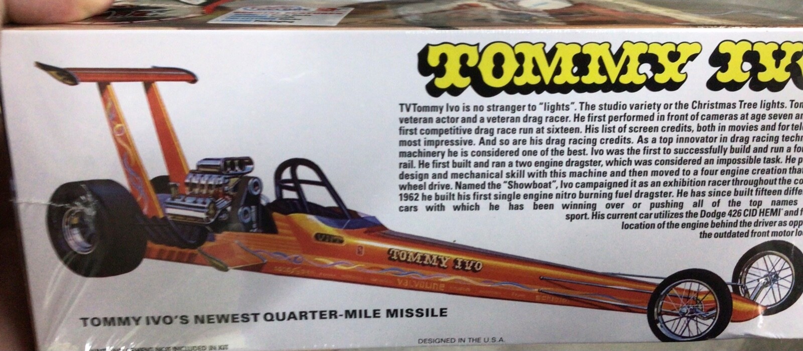 AMT 1253 TV Tommy Ivo AA/Fueler Rear Engine Dragster 1/25 kit McM FS ...