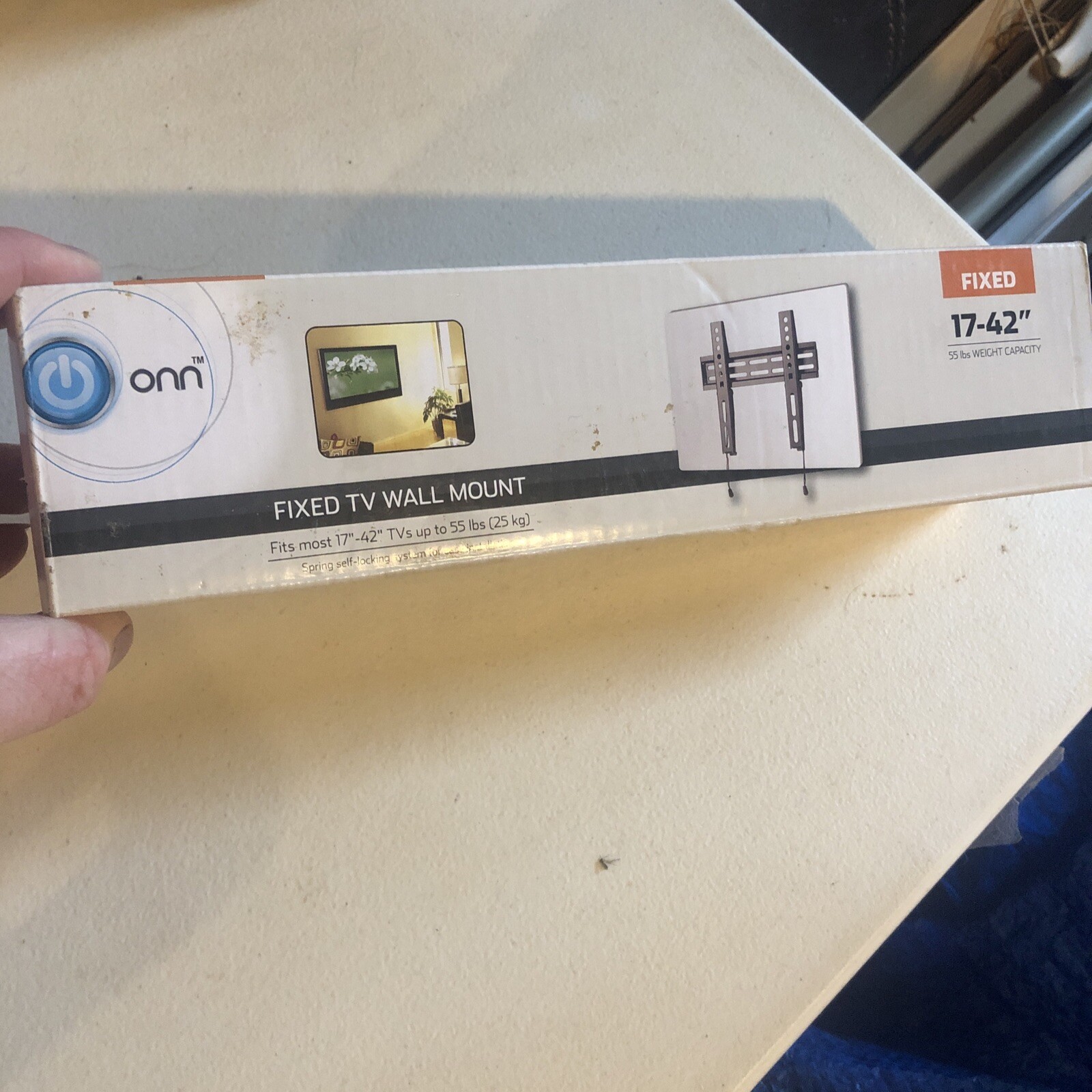 ONN ONA17TM009 Fixed TV Wall Mount 1742" for TVS up to 55lbs for sale online eBay