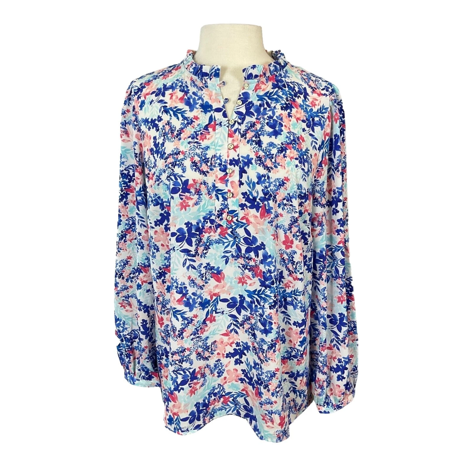 Tops floral Poliéster Talbots para Mujeres