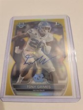 2022 Bowman U #75 TONY GRIMES RC AUTO 1st Bowman #'d/75