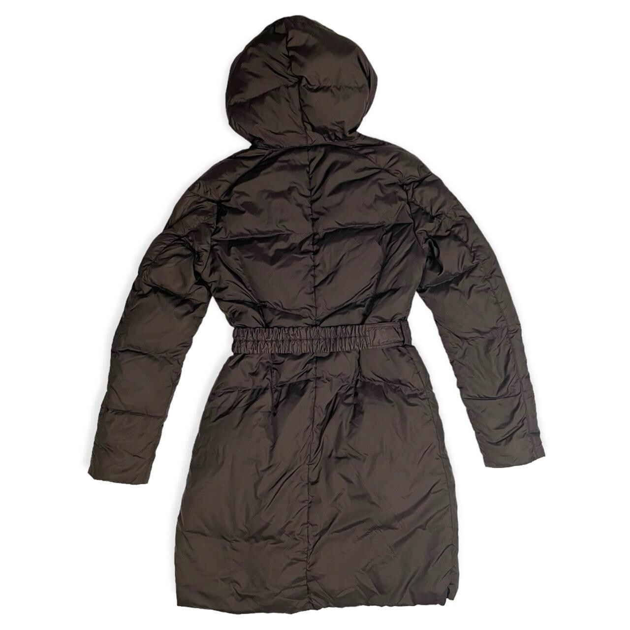 Brown Down Puffer Belted Coat main image 0