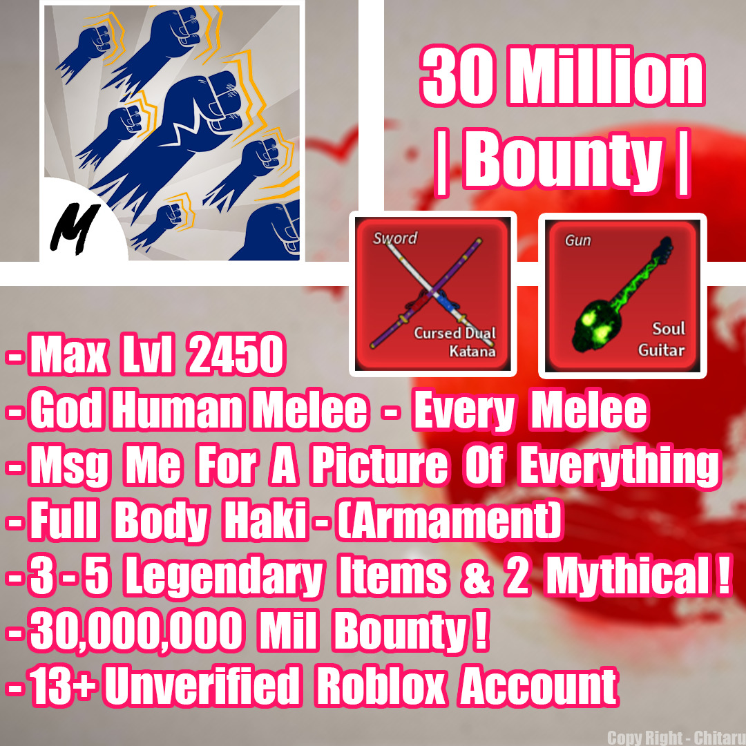 CONTA BLOXFRUITS LV MAX (BOUNTY - Roblox - Blox Fruits - GGMAX