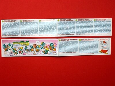 1998 DROLLY DINOS BEIPACKZETTEL aus RO,H,CZ,SLO,KRO,PL,PYC,UA