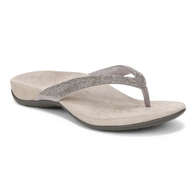 Vionic Dillon Shine Women's Sandals - Stylish And C Stormy Rhinestone - 8 Wide